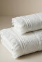 100% Cotton 2-Piece Bath Towel Set (90X150 cm Large Size + 50X90 cm) Dowry Soft Set - White - 2