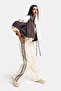 Women's Coffee Beige s6-105 Two-Piece Top and Bottom Combination Designer Set - 6