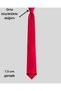Minimal Square Patterned Red Satin Silk Tie – 7.5 cm Width - 7