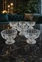 Set of 6 Glass Dessert Bowls with Feet |   Stylish Presentation Fruit Dessert & Ice Cream Bowl Set - 2