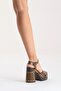 Darian Women's Genuine Leather Clogs Sandals Khaki - 8
