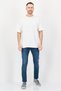 Men Crew Neck Short Sleeve Brand Logo T-Shirt, White - 4