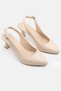 Women's Heeled Shoes with Open Back Buckle and Pointed Toe - 3