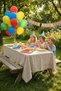 Natural Linen Tablecloth - Engagement, Baby Shower, Birthday Special Day Organization Vintage Coverlet - 8