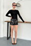 Lace Shorts - Black-D2940 |   D2940