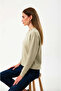 Regular Organic Cotton Beige Women's Sweatshirt - 3