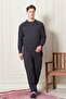 2 İplik Karyoka Stitched Men's Cotton Comfortable Pajama Set - 5