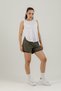 Training Sri-21 Fit Pr Mid Waist 2 in 1 Women's Athlete Shorts with Leggings Khaki - 4
