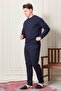 2 İplik Karyoka Stitched Men's Cotton Comfortable Pajama Set - 4