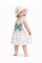 Sweet Baby Girl Floral Pattern Suspender Dress and Hat Set Summer Cotton Baby Dress - 7