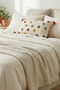 Colorful Dot Punch Embroidered Decorative Tasseled Throw Pillow Cover Cotton 35X55 cm - 9