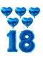 Bal10 Dark Blue Color 18Th Birthday Foil Balloon Celebration Set