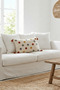 Colorful Dot Punch Embroidered Decorative Tasseled Throw Pillow Cover Cotton 35X55 cm - 7