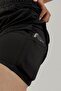 Training Sri-12 Fit Pi Mid Waist 2-in-1 Women's Athlete Shorts with Leggings Black - 5