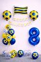 Yellow Navy Blue Football Themed 8Th Birthday Balloon Set