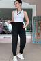 High Waist Balloon Cut Crepe Trousers 6Y010 - 3