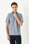 Indigo Polo Neck T-Shirt - 6