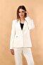 Jacket Modern Women's Jacket with Collar Pockets -White - 2