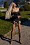 Leopard Printed Strappy Ruffled Mini Dress Adel Diver and Leopard Print Ruffled Dress - 2