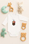 Zıbın Unisex (Snap Fastener) Baby Cute Bodysuit 100% Cotton Hamham Insect Printed
