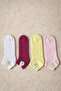4-Piece Bamboo Women's Bootie Socks Set – Breathable, Anti-Sweat, Colorful Socks for Daily Use - 3