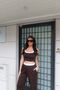 Women's Two-Piece Set: Crop Top with Integrated Straps and Wide-Leg Pants with Integrated Detailing - 3