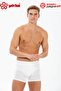 Yıldız Men's 100% Cotton Single Jersey Towel Non-Marking Elastic Comfortable Long Leg Boxer - 3