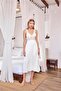 Satin Nightgown with Open Chest and Back, Lace and Slits - Ssssss1861-5327 - 2