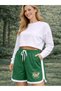 Women's Sports Shorts High Waist Side Stripe Comfortable Fit Casual, Fitness and Training Shorts