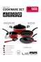 8Pc Nonstick Cookware Set Casserole+ Lid, Sauce pan+ Lid, Frypan, Dosa Tawa, 2pcs nylon tool
