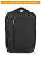 Black Laptop Backpack 15.6 Inch School Office Business Casual Lightweight Orthopedic Waterproof Fabric - 2