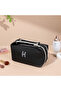 Canvas Travel Makeup Pouch with Handle Button Design - 7