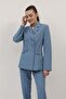 Buttoned Classic Blazer Jacket-Navy - 1181100 - 4