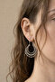 Authentic Hoop Earrings with Embossed Detail Silver Color