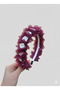 Plum Rose Crown Birthday-Pregnancy, Bridal Henna Night Wedding Circumcision Crown - 5