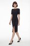 Women's Black Lace Detail Midi Event Dress - 2