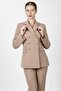 Buttoned Classic Blazer Jacket-Stone - 1181100 - 3