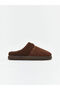 Brown Suede Look Men's House Slippers - 2