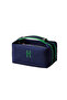 Canvas Travel Makeup Pouch with Handle Button Design
