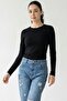 Women's 3-pack basic long sleeve crew neck lycra-free slim fit t-shirt - 2