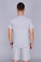 Men's Gray Gray V-Neck T-Shirt - 3