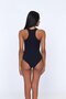 Women's Navy Blue Sports Snapback Bodysuit - 4