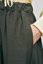 Women's Solid Color Modern Shalwar Trousers with Elastic Waist - 3