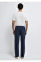 Black Navy Blue Trousers Regular Straight/Normal Waist/Straight Leg 0010559-86623 - 5