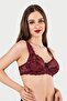 Women's Burgundy Lace Minimizer Bra - 3