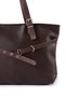 Elina Faux Leather Belt Buckle Detailed Women's Shoulder Bag Brown - 4