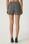 Button Detailed Mini Tweed Shorts Skirt Lze0013 Black White - 5