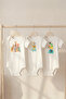 Organic 100% Cotton Animal Figure Printed Short Sleeve Baby Bodysuit with Snap Fasteners