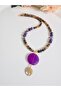Tiger's Eye Natural Stone Tree of Life Necklace 50 cm - 5
