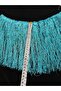 Turquoise Color Dress, Skirt with Fringed Stripe 25cm - 3